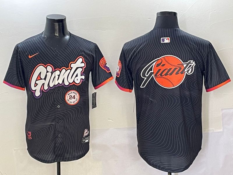 Men San Francisco Giants Blank Black Second generation Joint Name Nike 2025 MLB Jersey style 12